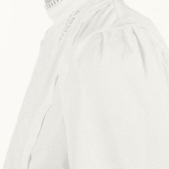 SCALLOPED POPLIN TOP - Picture 4 of 12